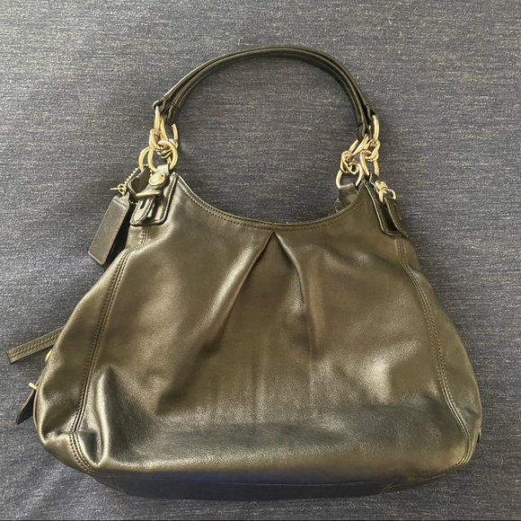 Coach Handbags - Coach Mia Maggie Black Leather Bag - F1082-15742